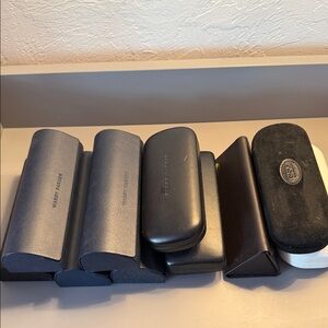 10 Assorted Eyeglass Hard-cases in Black and White
